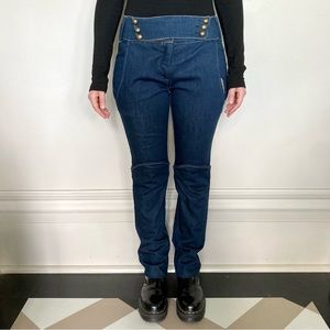 Vintage Gianfranco Ferre dark-wash button-detail jeans. 💙